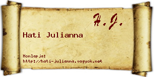 Hati Julianna névjegykártya
